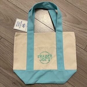 Trader Joe’s Mini Canvas Tote Bag- Blue